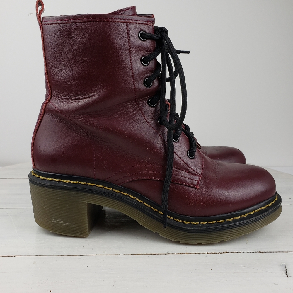 463 SAFIYA Heel ankle booties burgundy lace up 37